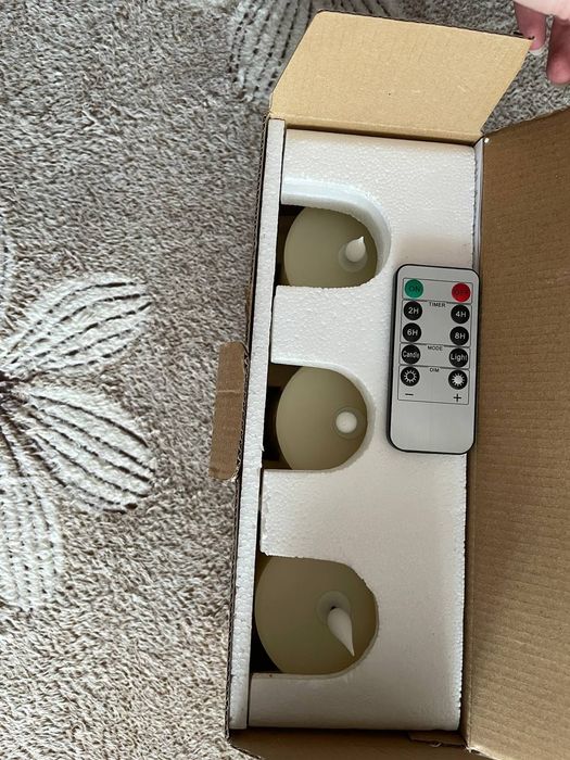 Свічки на батарейках LED свічки (3 шт.) з пультом нові