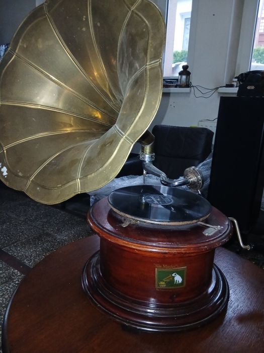 XIX w Patefon 100% Orginał Przywieziony ze Szwajcarii  Cudo  Śliczny