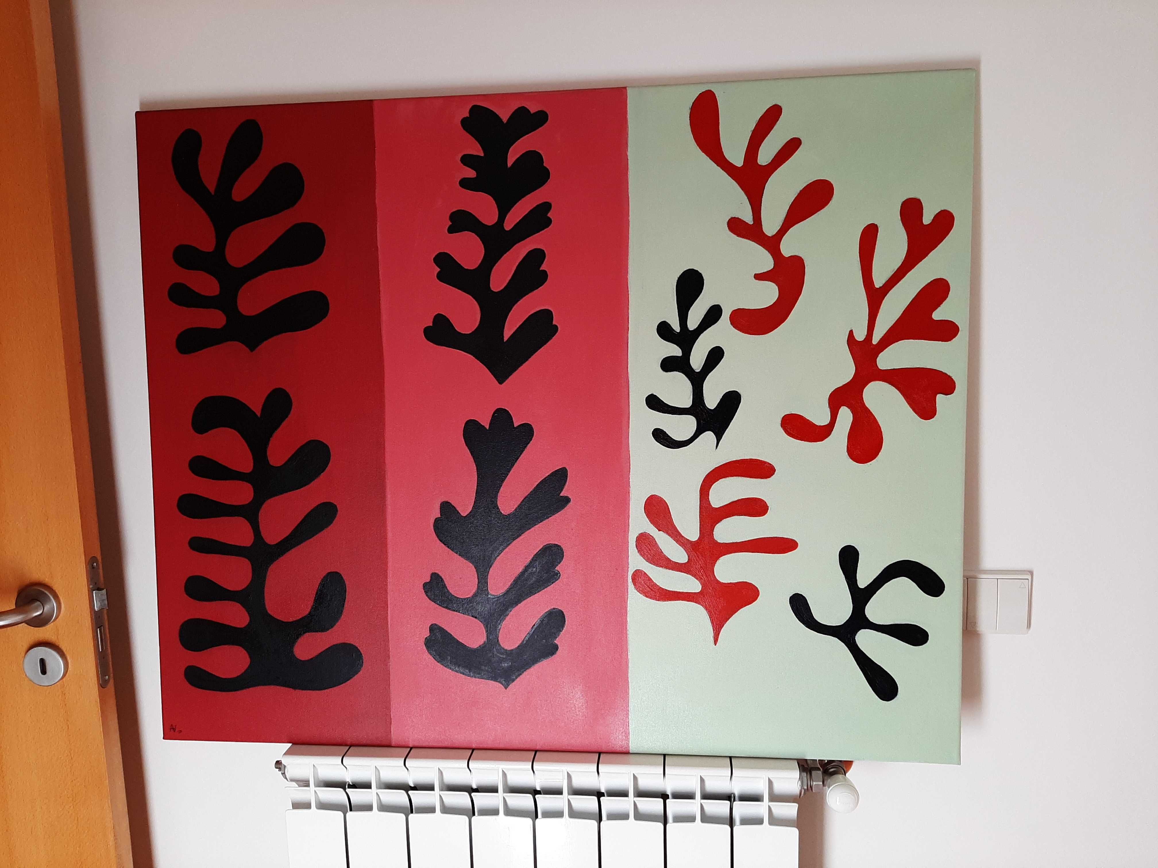 Quadro grande inspirado em Matisse 1m x 0,80m