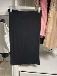 Czarna ołówkowa dopasowana spódnica midi Top Shop M wiskoza