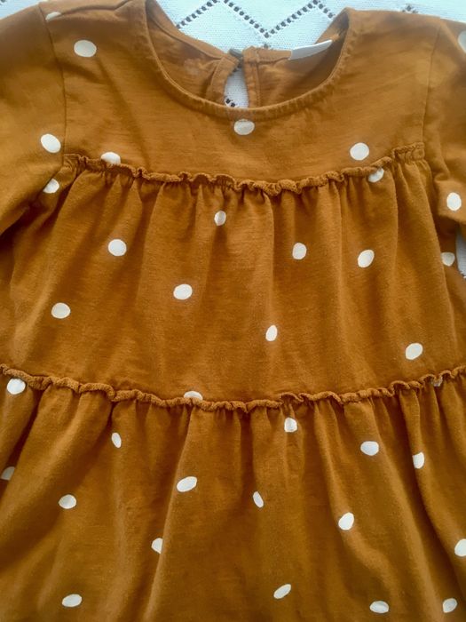 Tunika warstwowa NEXT 4-5 /110 cm aktualna kolekcja, rdzawa, kropki