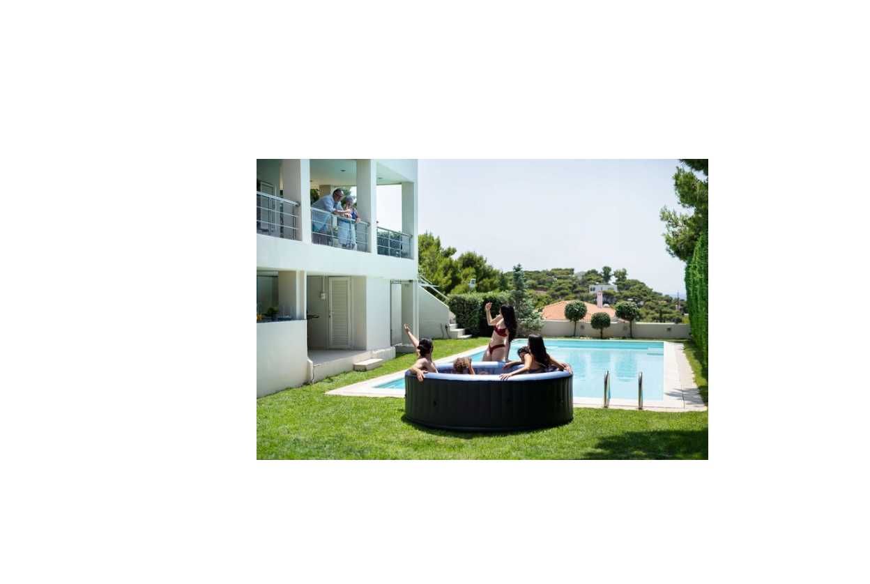 Duże Jacuzzi Ogrodowe 8 osobowe Mspa Bergen 224cm UVC Regulowane bąble