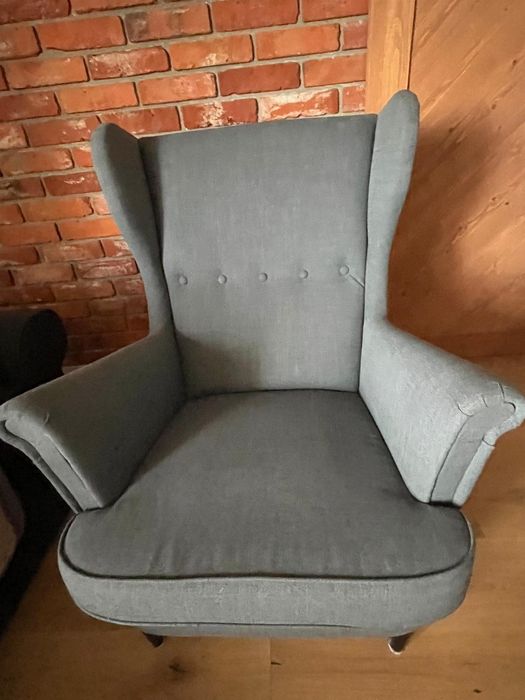 REZERWACJA Fotel IKEA uszak szary