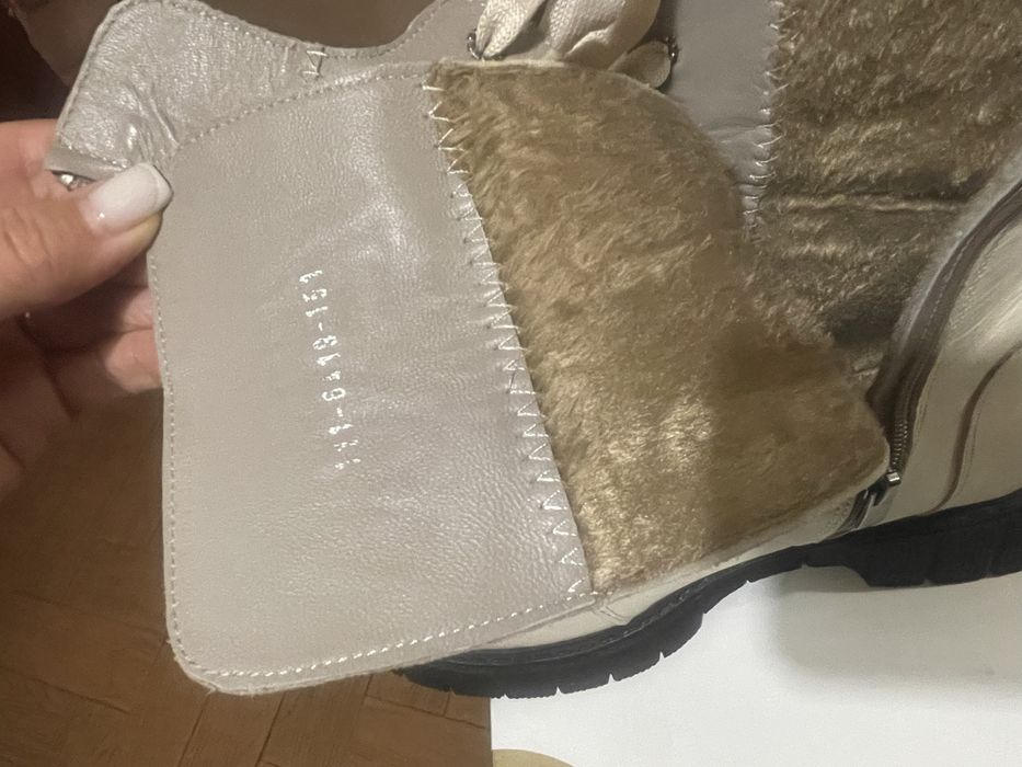 Ботинки зимние кожанные