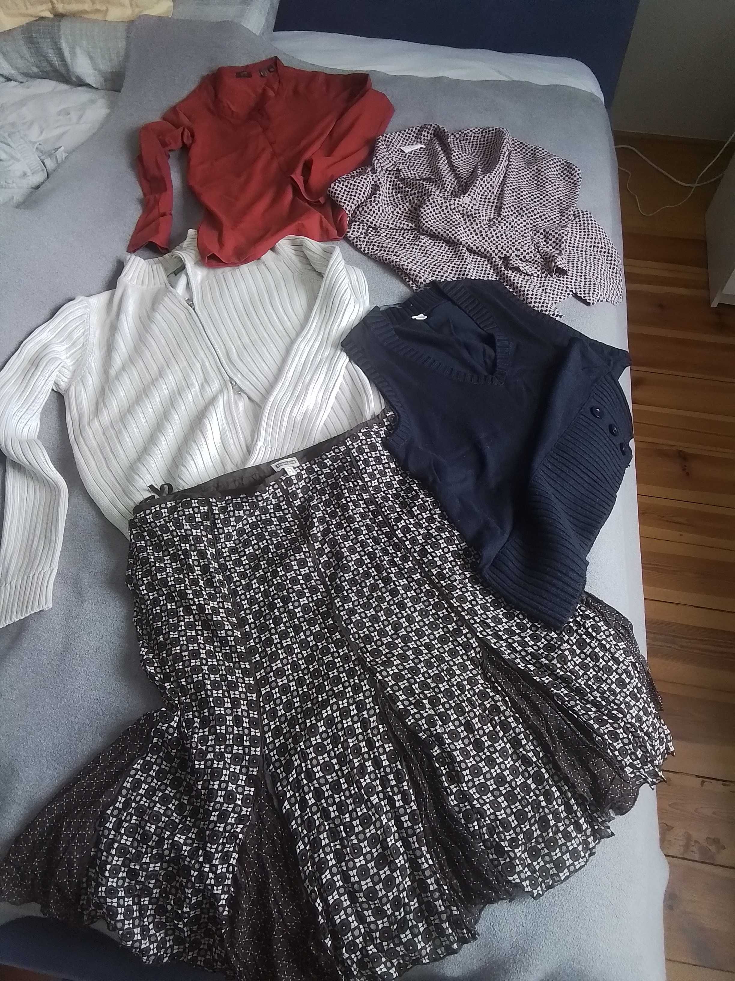 Esprit s.oliver, benetton swetr spódnica bluzka