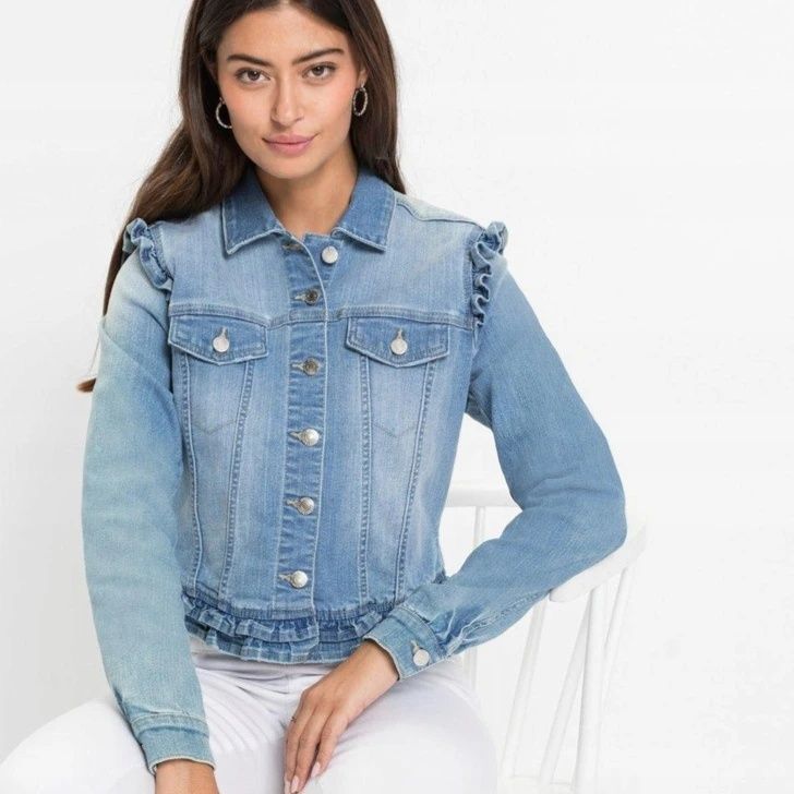 джинсова куртка з оборками для дівчинки 11 років, Next