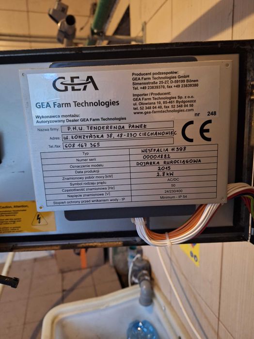 Czesci  dojarki westfalia 2015 rok