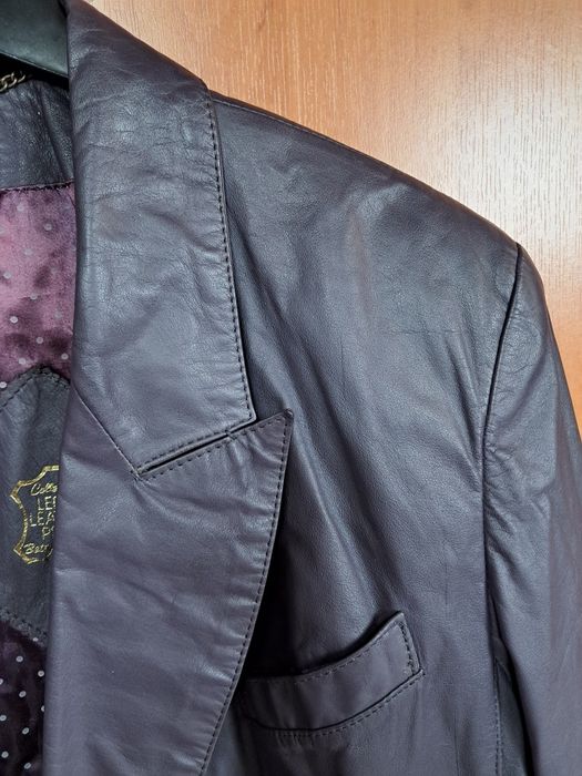 Kurtka Marynarka Skórzana Żakiet Betty Barclay Jesienna Oversize