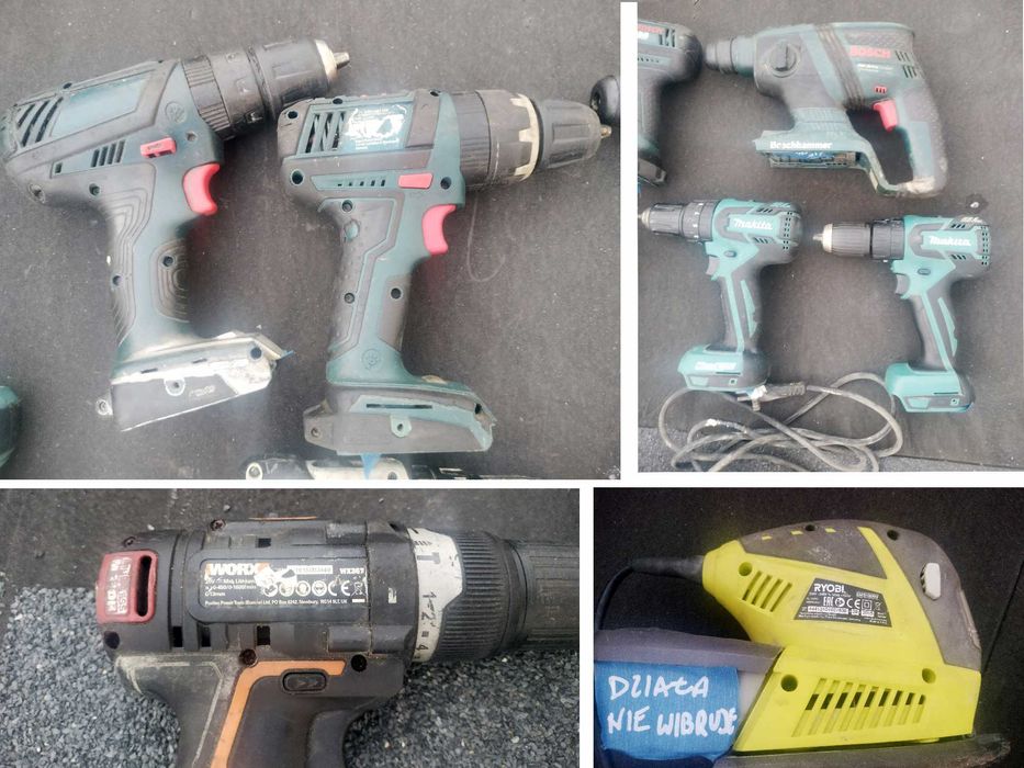 Pakiet Zestaw Elektronarzędzi | Używane | Uszkodzone | Sprawdź | HIT