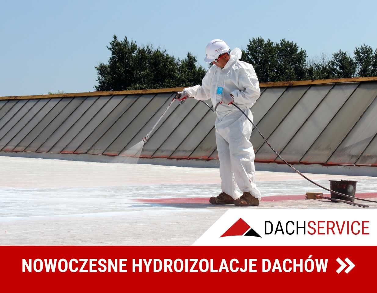 Naprawa dachów z papy, hydroizolacje gumą w płynie - Dach Service