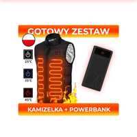 ZESTAW NA ZIMĘ Kamizelka Podgrzewana + Powerbank + Czapka