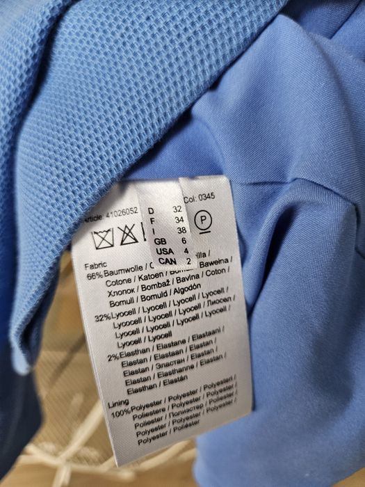 Elegancki Garnitur damski ze spodniami  Błękit More & More Strukturaln