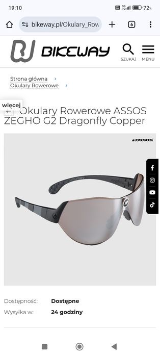Okulary Rowerowe ASSOS ZEGHO G2 Dragonfly Copper