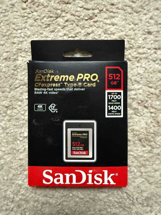 SanDisk extreme pro CFexpress type B do R5II 512gb