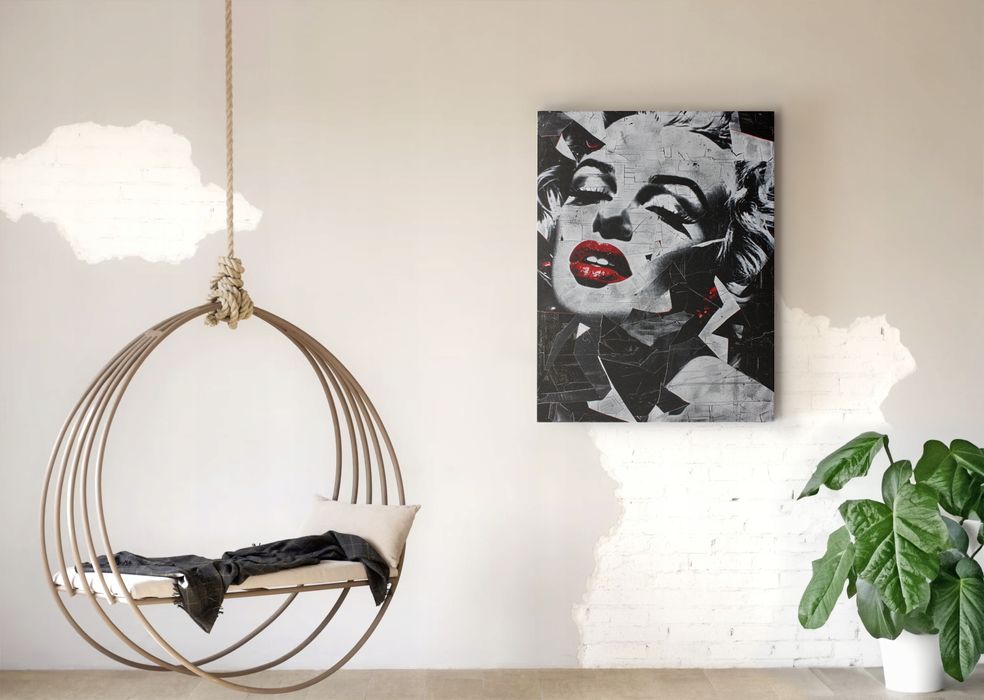 Obraz na płótnie Marilyn Monroe 60x80 cm - Ikona Popkultury w Pop-Art