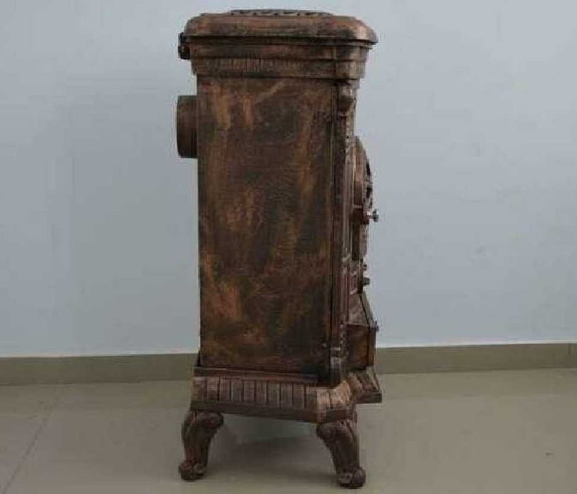 Чавунна піч буржуйка з подвійною стінкою 9квт декоративна нова