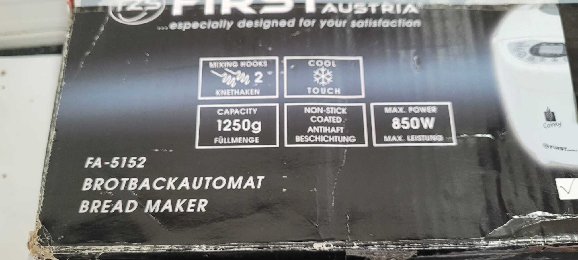 Wypiekacz do chleba First Austria FA-5152