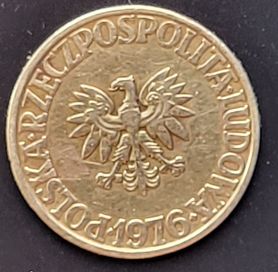 5 zl b.z, 1976 OPIS Moneta obiegowa 5 złotych, b.z, emitowana w 1976 O