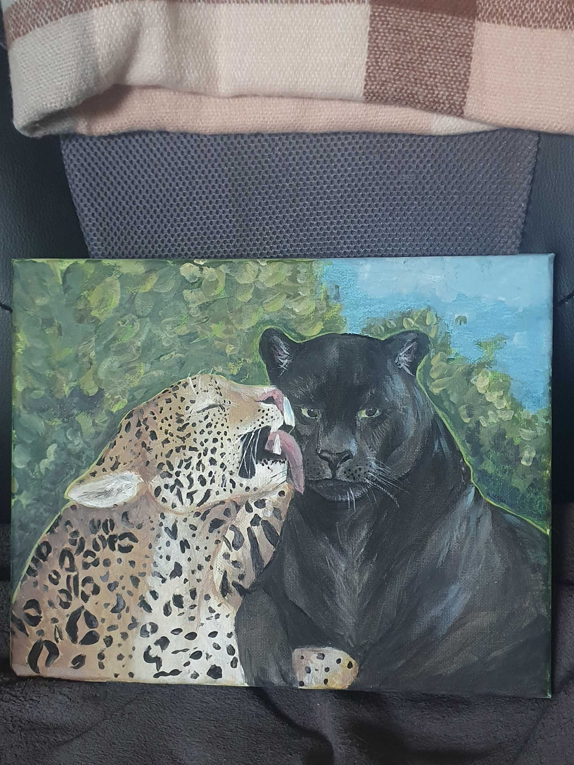Obraz 30x24cm - koty, handmade