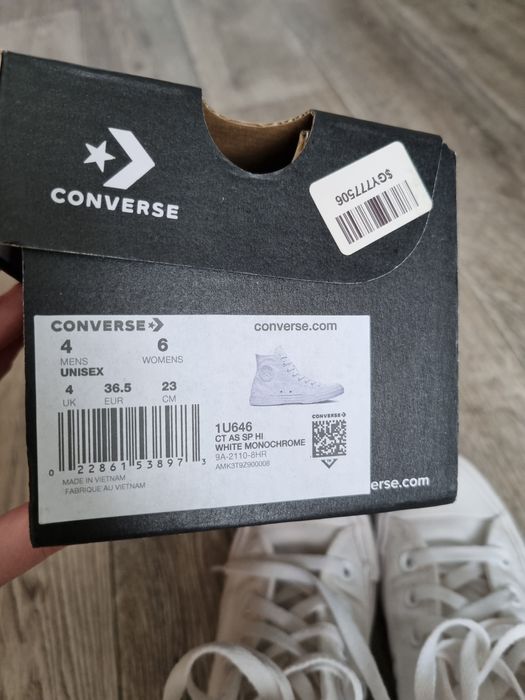 Кеди Converse оригінал білі 36р