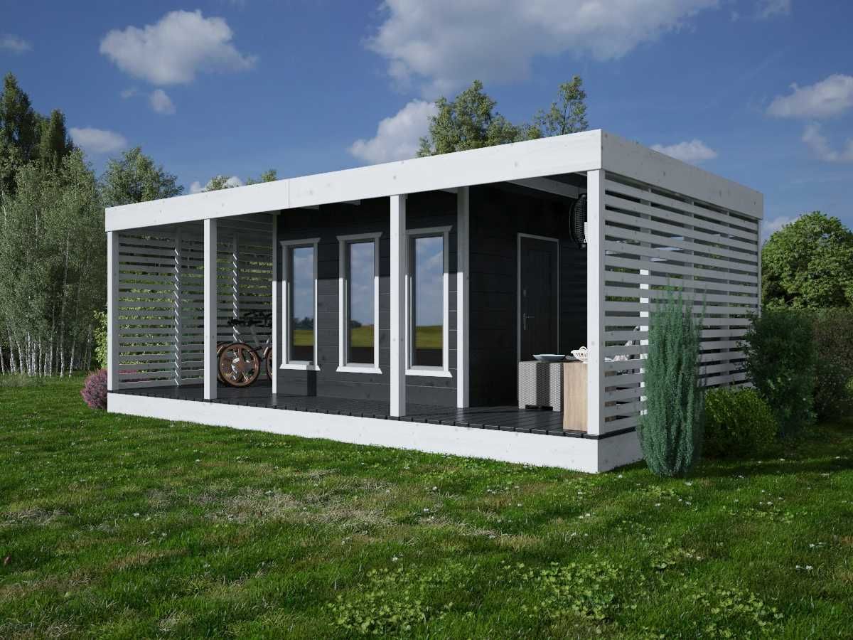 DOMEK 28m2 na ROD domek 7x4 domek 4x4 MDN10A sauna jacuzzi siłownia