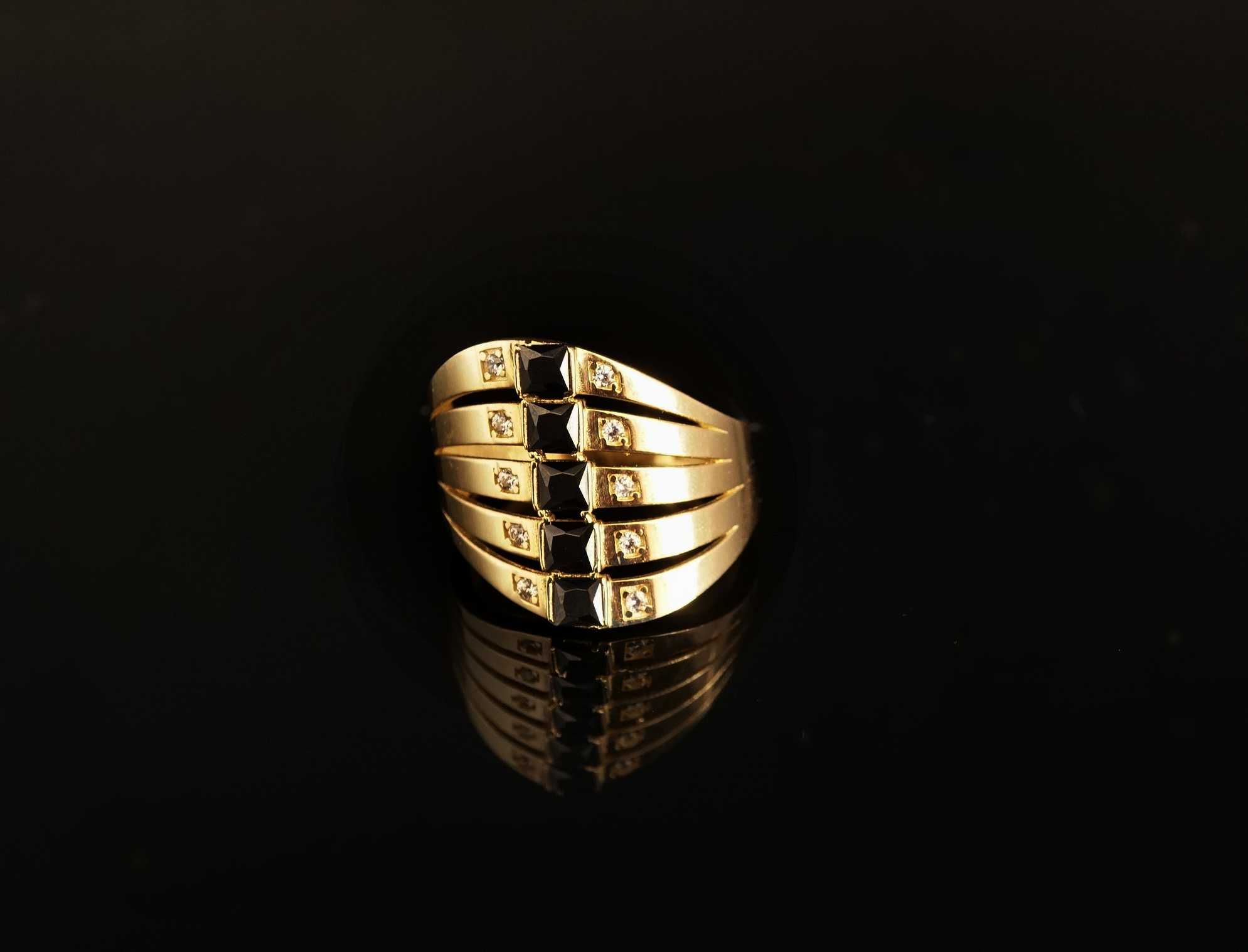Złoto 585 - złoty pierścionek . 13