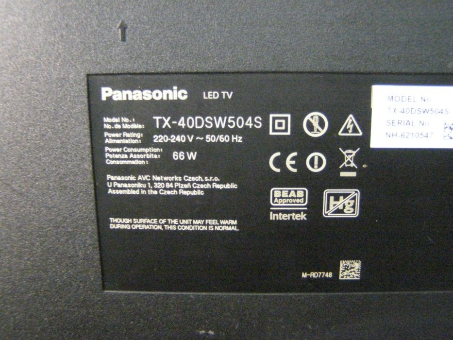 Запчасть TV Panasonic TX-40DSW504S