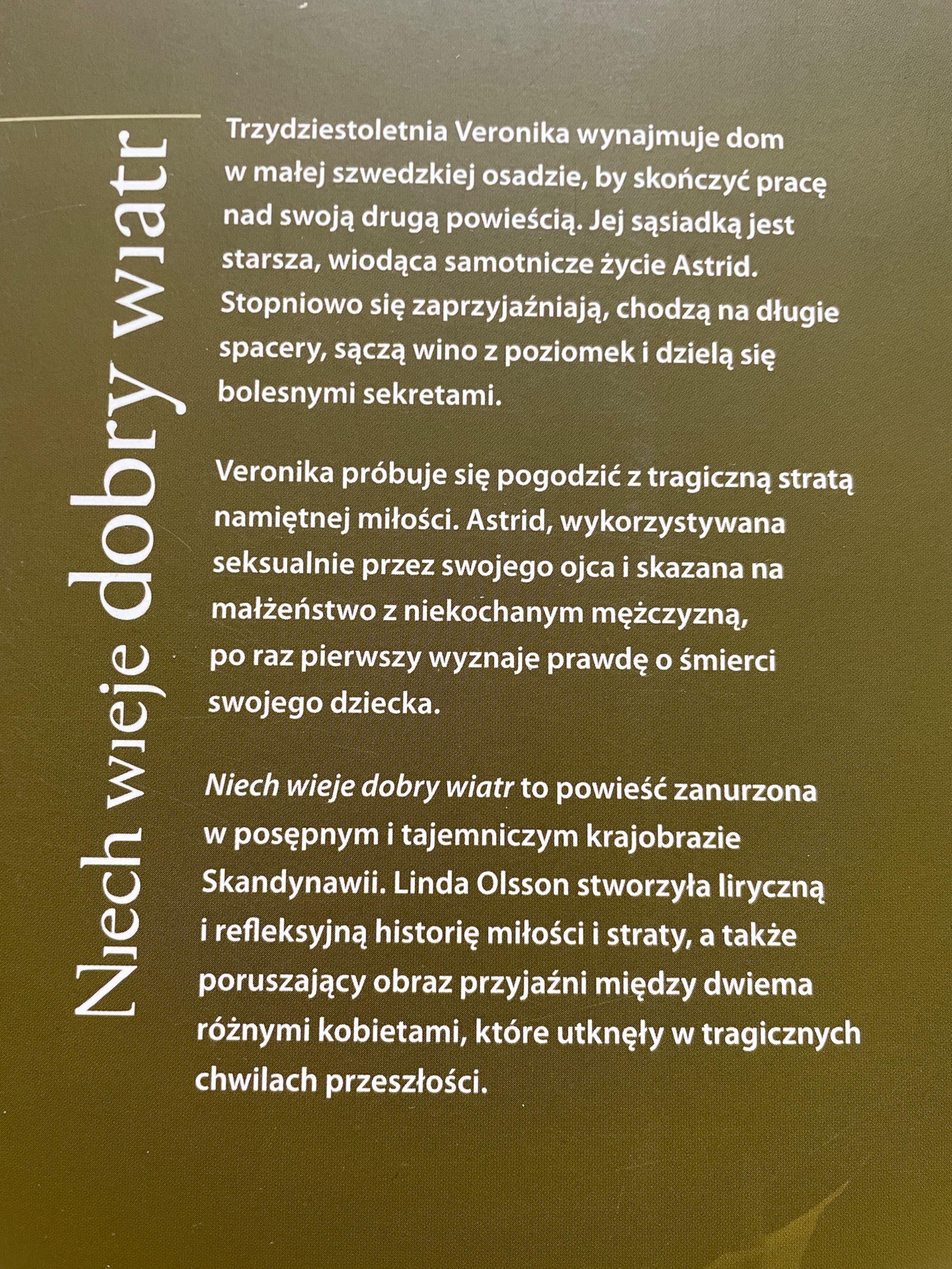 książka: Niech wieje dobry wiatr - Linda Olsson