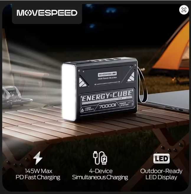 Повербанк, зарядна станція MOVESPEED Z70 Pro Max 70000 mAh 145 W