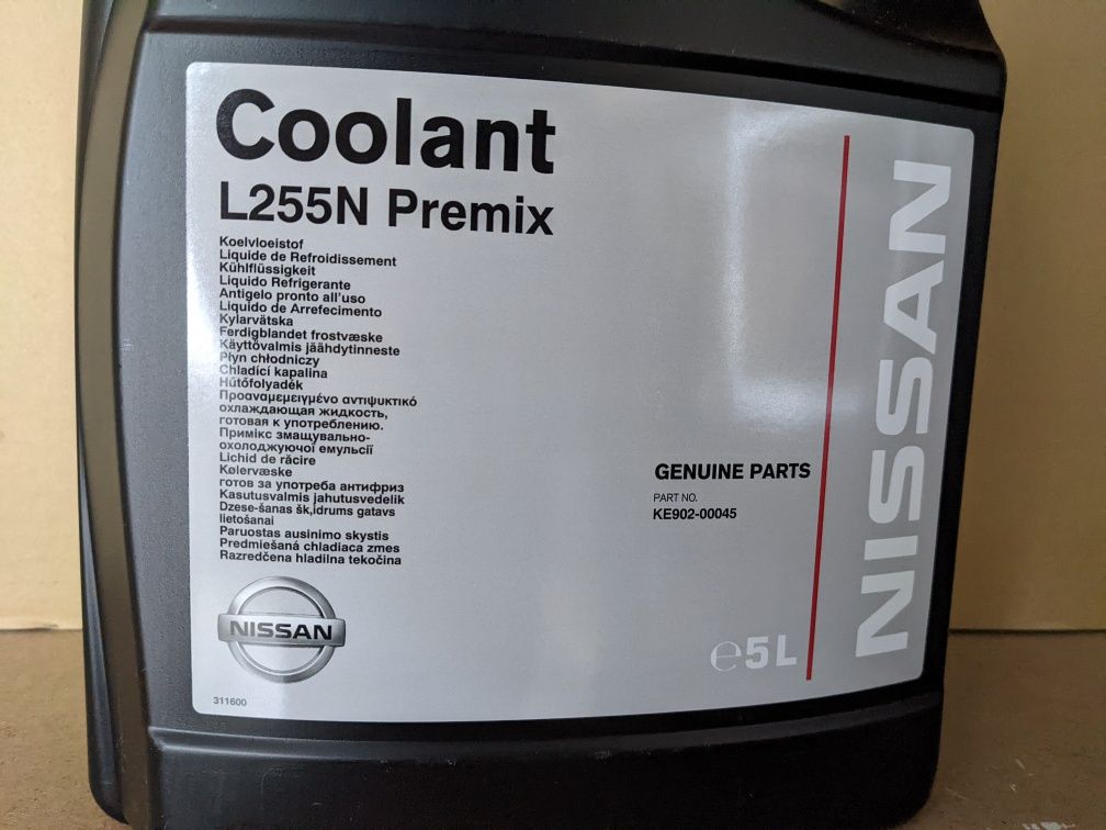 NISSAN 5л, антифриз,KE90200045, KE90299945, охлаждающая жидкость
