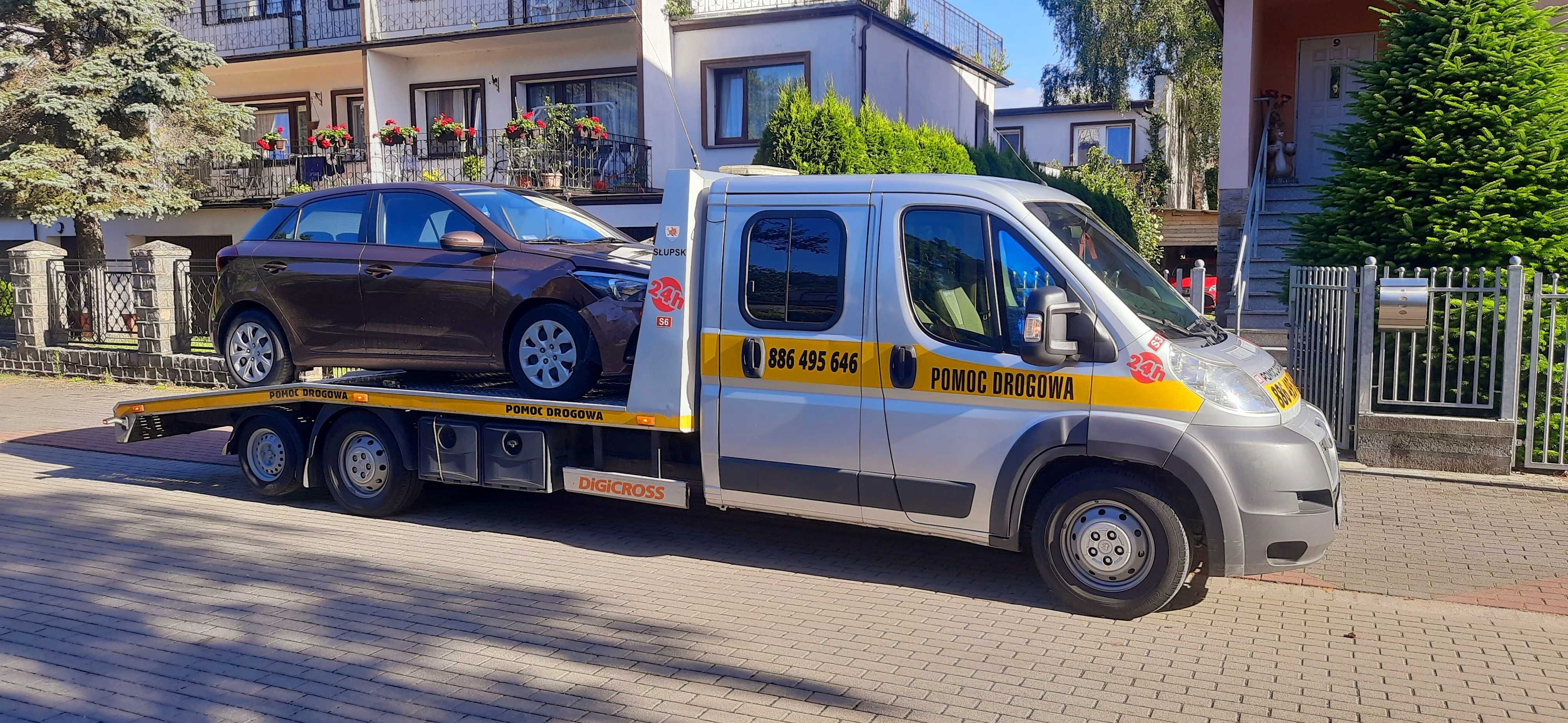 Autolaweta Pomoc Drogowa Mechanik TransportAut Słupsk LAWETA Holowanie