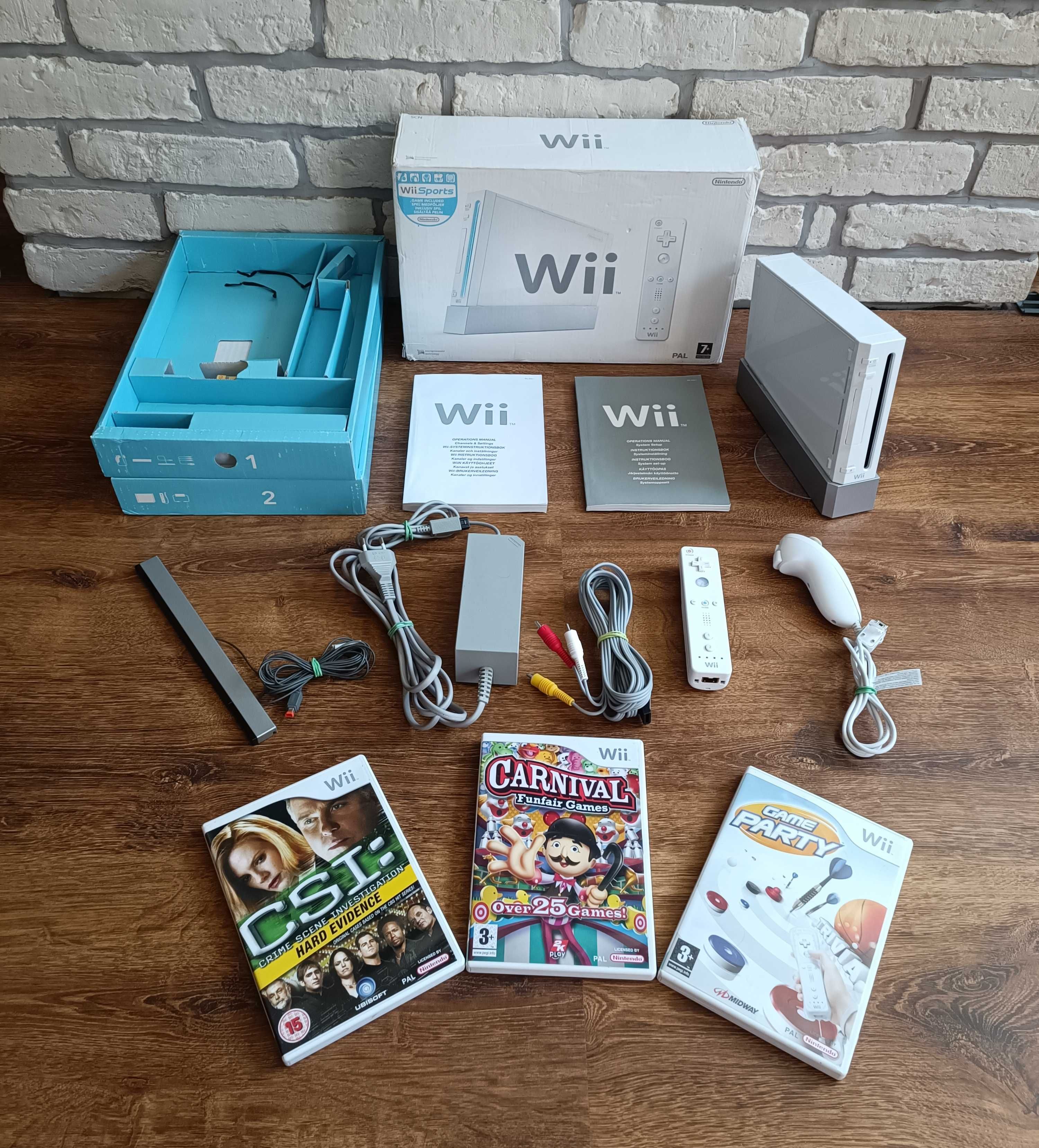 Konsola NINTENDO WII pudełko komplet GRY