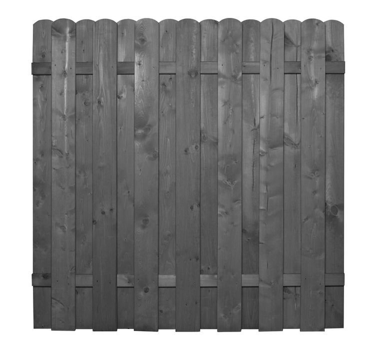 Płot VALAS sztachetowy, antracyt, 180x180cm - drewniany, deskowy