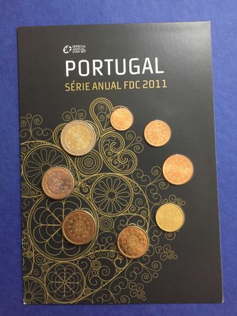 série anual FDC 2011 - carteira oficial da INCM - 8 moedas