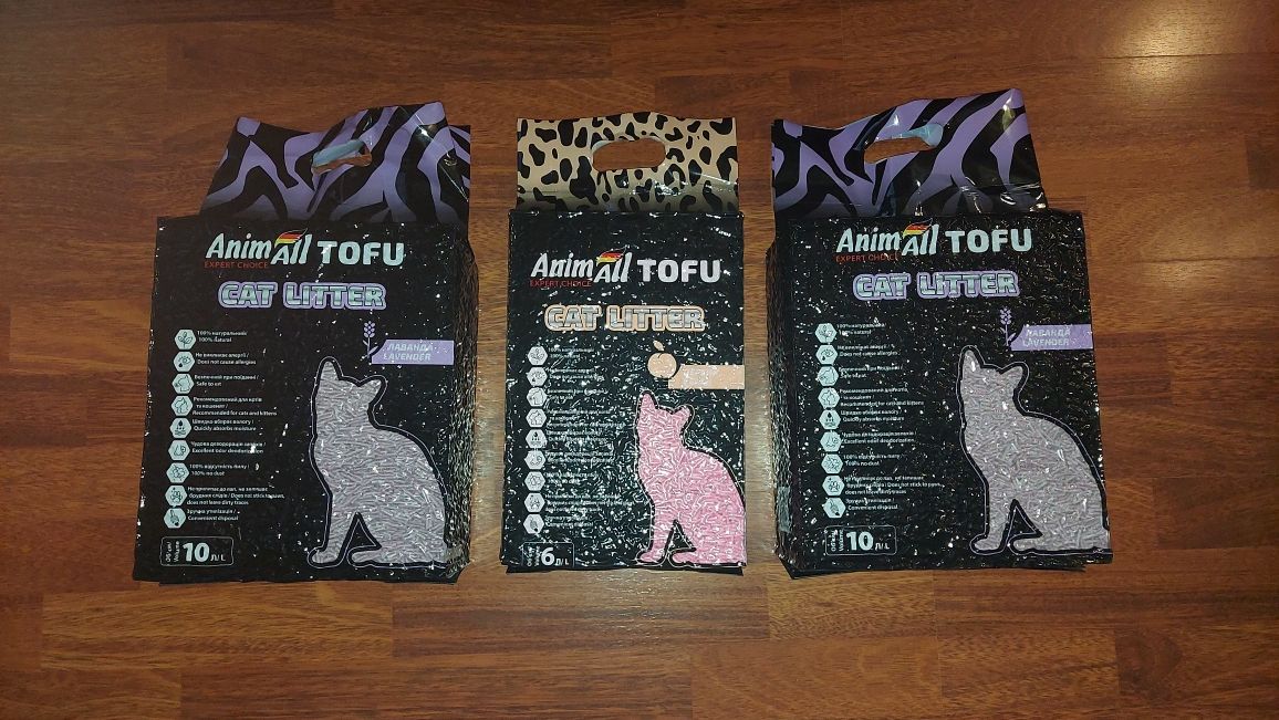 Наполнитель для котов, AnimAll Tofu, Энимал, Соевый Тофу, Наповнювач