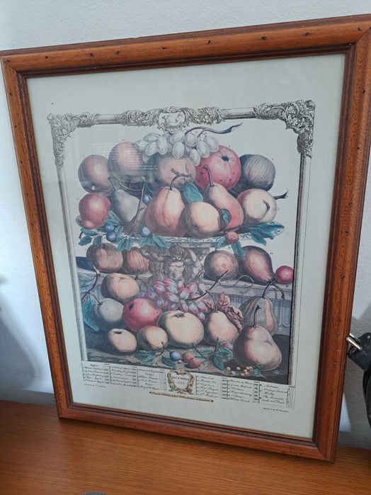 quadro com motivo frutas da época, vintage