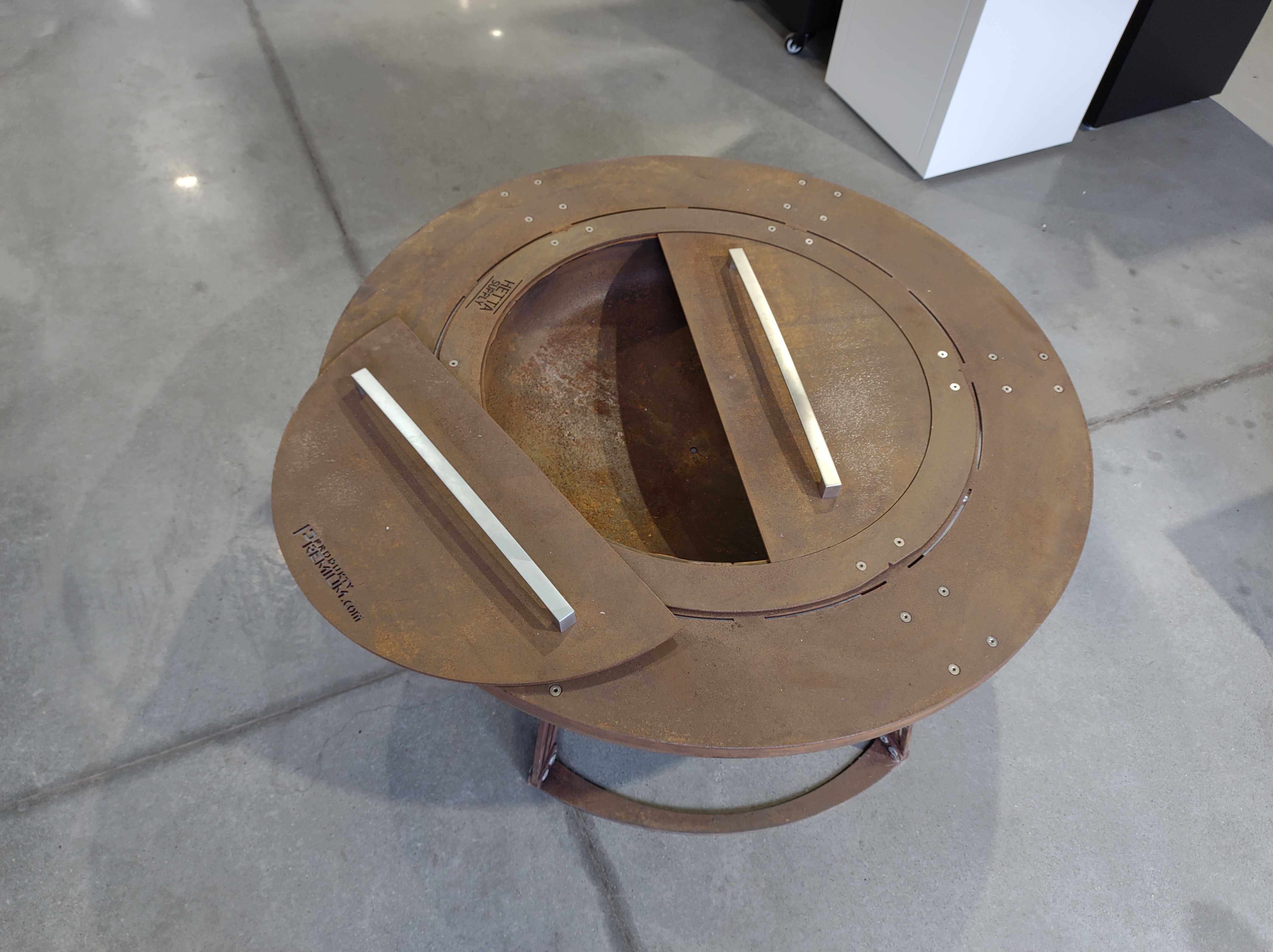 Palenisko Hetta Moon 100CM Stal Corten Pokrywy Mega salon Otrębusy