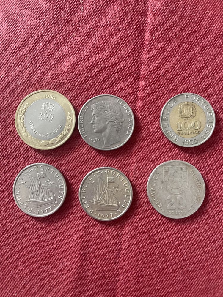 Lote de moedas portuguesas antigas/escudos