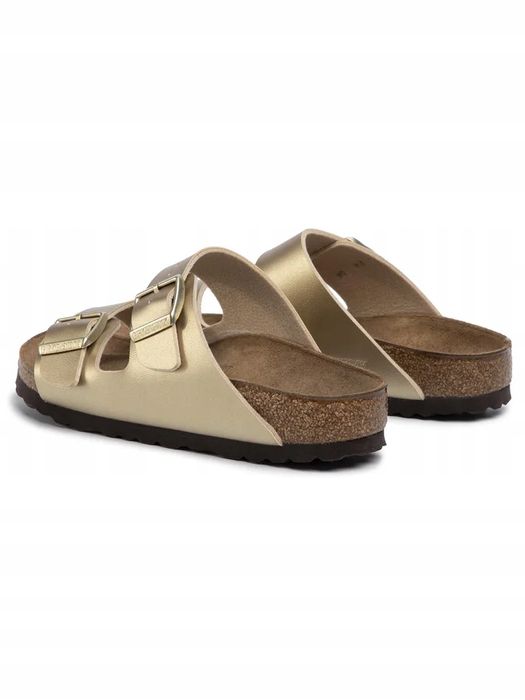 Birkenstock 38 Buty Damskie Arizona Bs Narrow Fit Złote Klapki T773