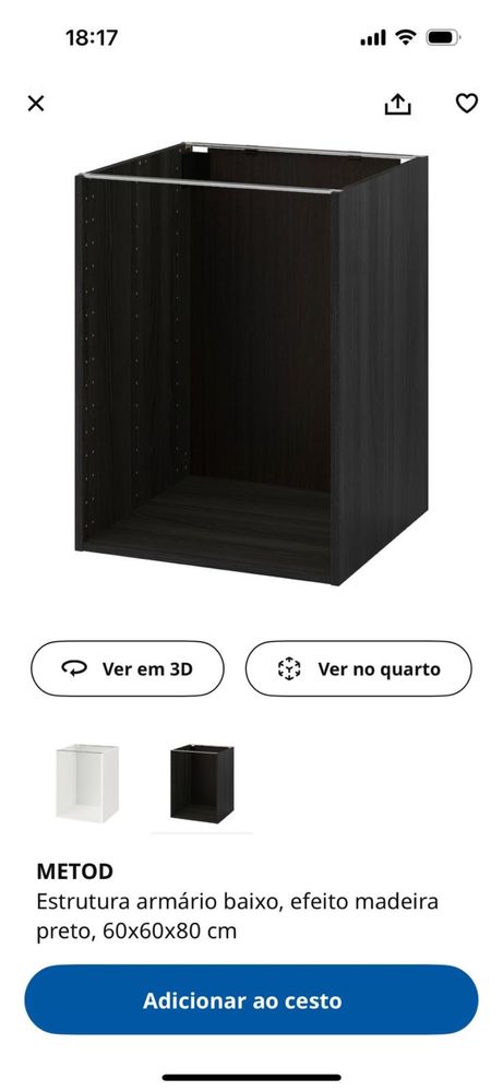 Estrutura armários de cozinha