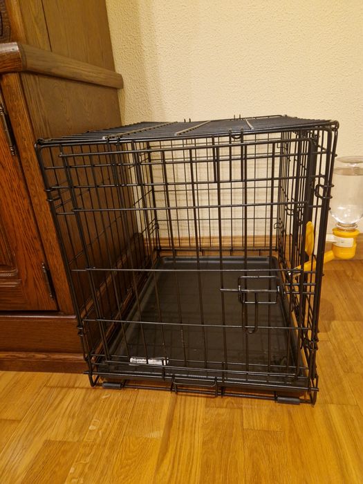 Flamingo Ebo Black - metalowa klatka dla psa, S: 43x61x50cm