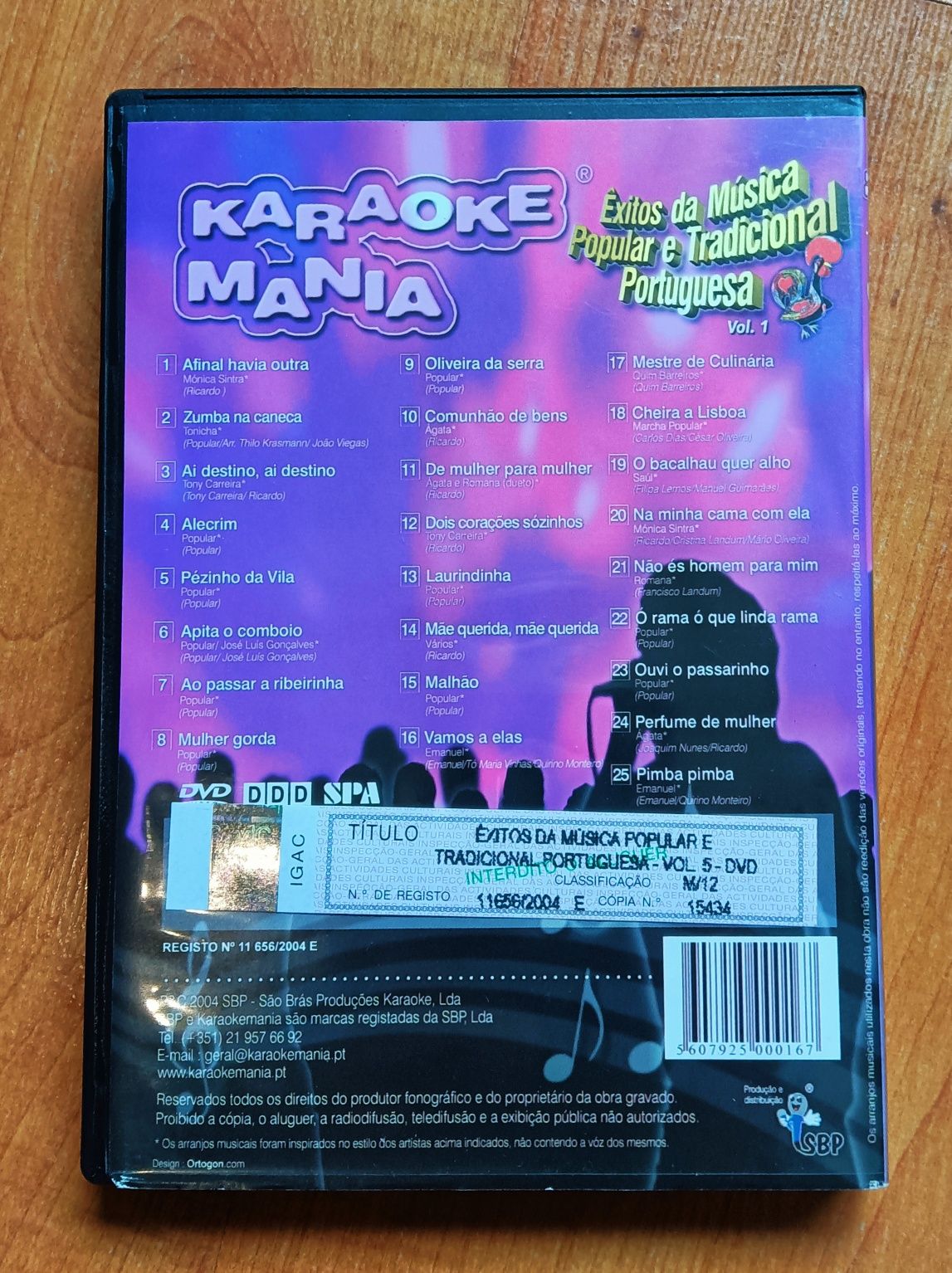 10 DVDs de karaoque