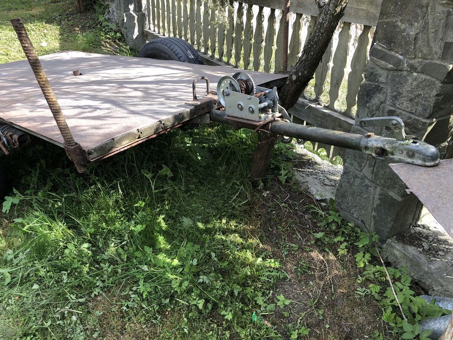 Причіп з лебідкою  до мотоблока чи мінітрактора , легковий