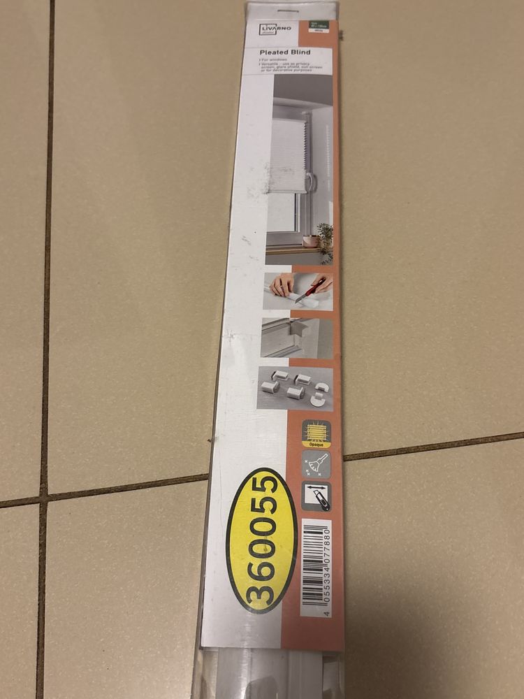 Żaluzja plisowana biała 80x130