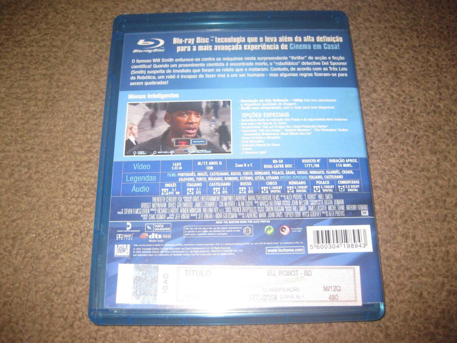 Blu-Ray "Eu Robot" com Will Smith