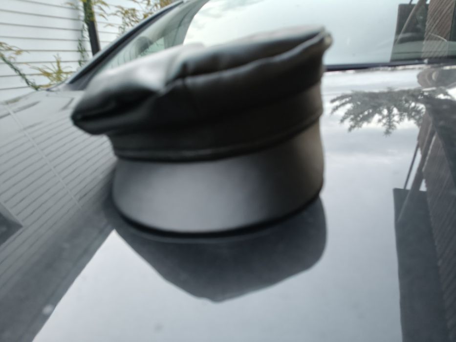 Czapka kaszkiet z ekoskóry rozmiar 56 cm