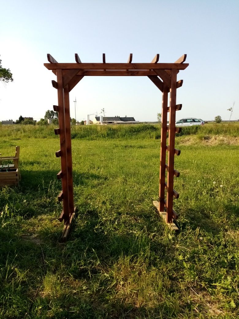 POMALOWANA Pergola Ogrodowa Drewniana 150cm x 80cm x 210cm