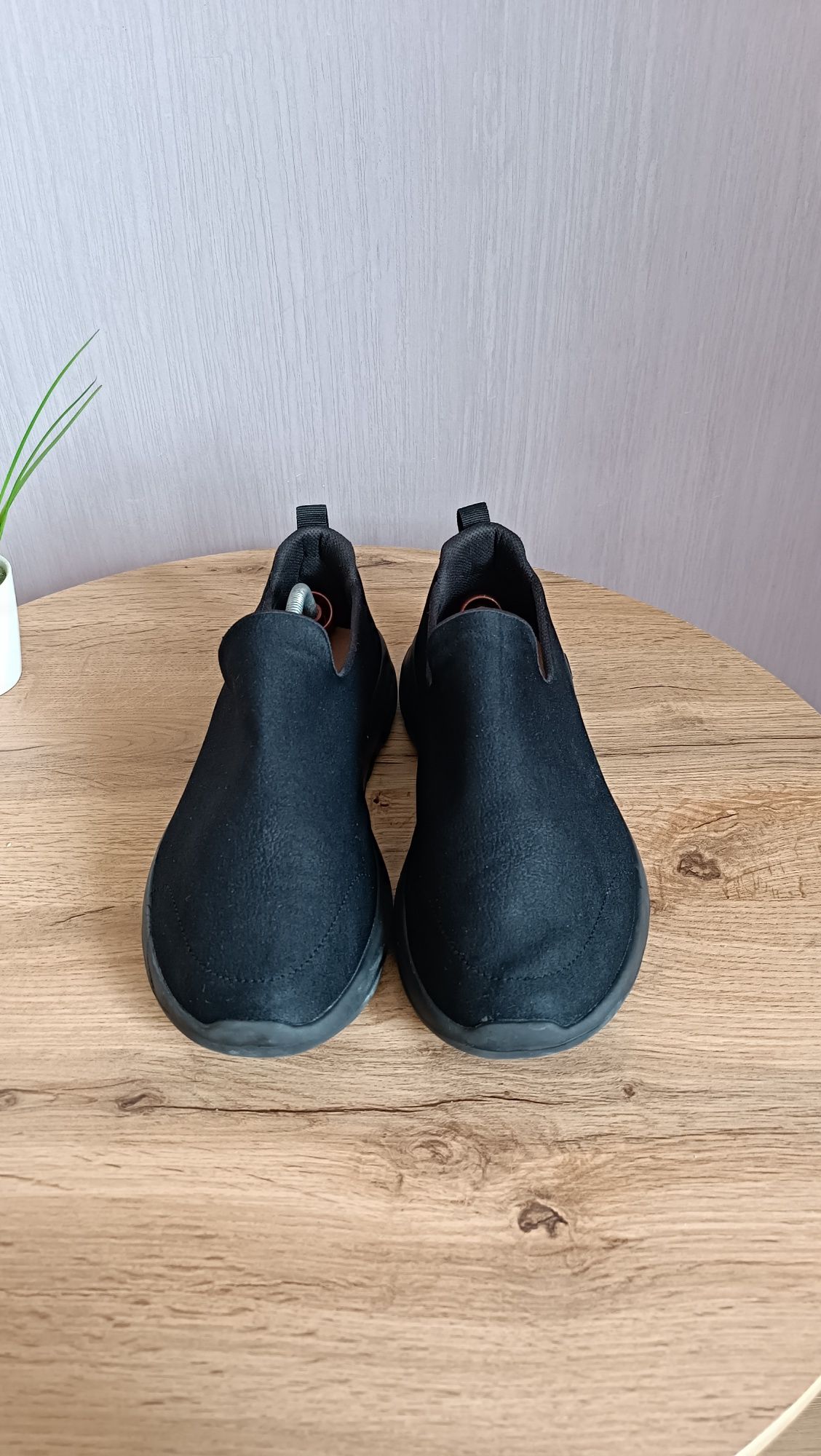 Черные женские мокасины Skechers 41-42р, лёгкие кросовки