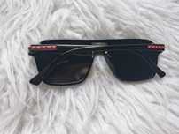 Prada okulary męskie przeciwsłoneczne uv400 polaryzacja czarny logo cz
