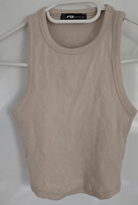 Crop top basic, prazkowany New Yorker, XS